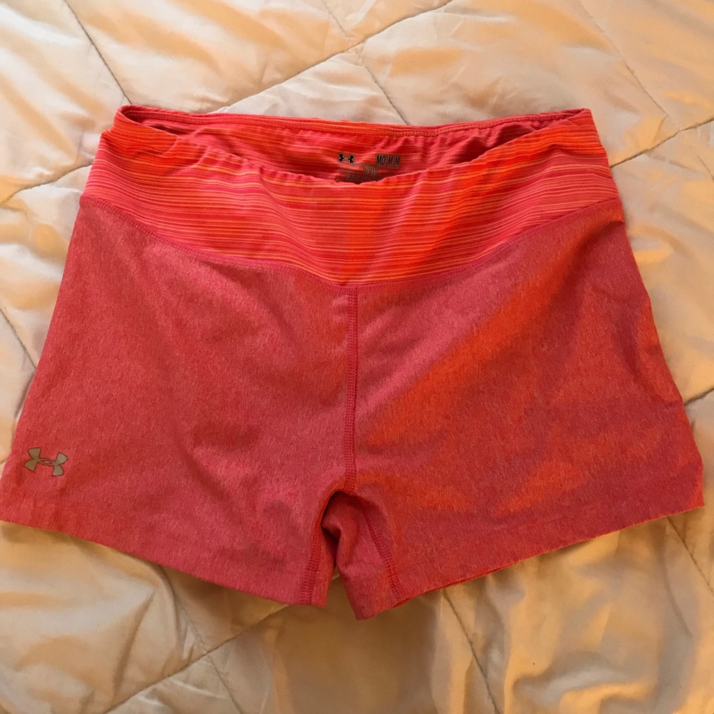 Under armour spandex shorts! Hot pink!